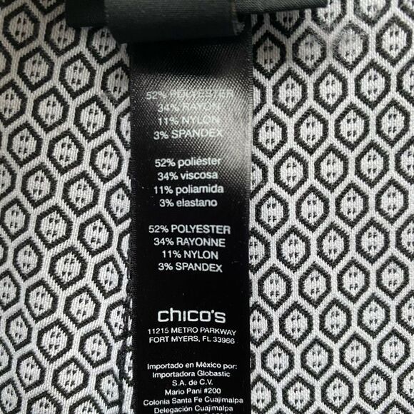 Chico's So Slimming Brigitte Textured Trapezoid Ankle Pants size 8 - Picture 6 of 9